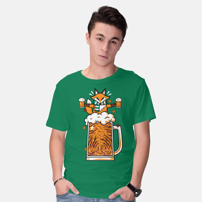 Fox Beer And Fall Season-Mens-Basic-Tee-krisren28