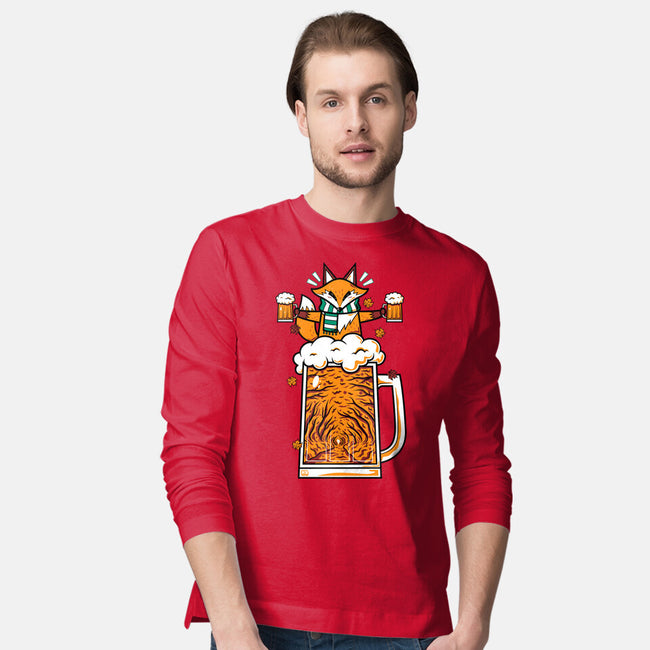 Fox Beer And Fall Season-Mens-Long Sleeved-Tee-krisren28