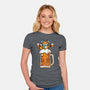 Fox Beer And Fall Season-Womens-Fitted-Tee-krisren28