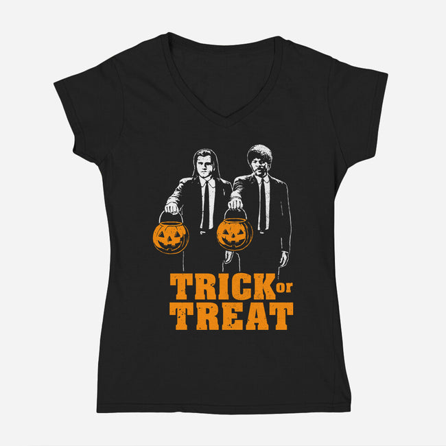 Spooky Fiction-Womens-V-Neck-Tee-Arigatees