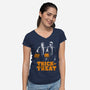 Spooky Fiction-Womens-V-Neck-Tee-Arigatees