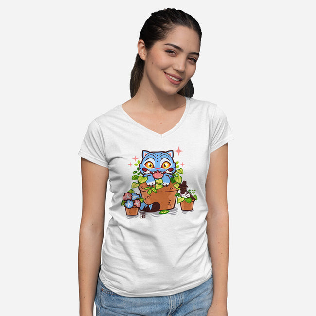 Derpy And Sussie-Womens-V-Neck-Tee-fujiwara08