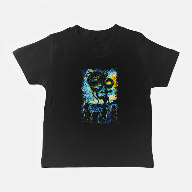 Dragon In Strry Night-Baby-Basic-Tee-fanfabio