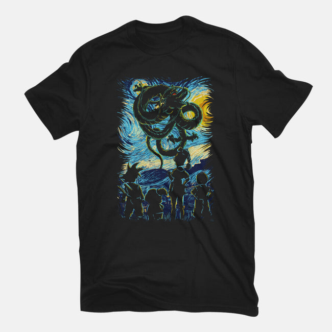 Dragon In Strry Night-Mens-Heavyweight-Tee-fanfabio