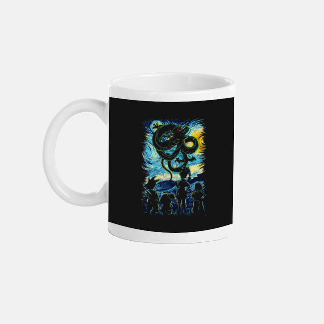 Dragon In Strry Night-None-Mug-Drinkware-fanfabio