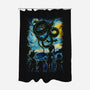 Dragon In Strry Night-None-Polyester-Shower Curtain-fanfabio