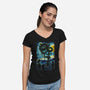 Dragon In Strry Night-Womens-V-Neck-Tee-fanfabio
