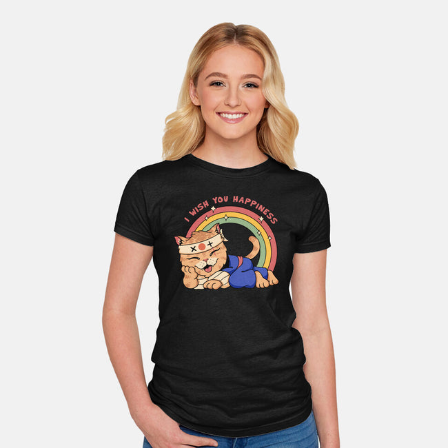Happy Meowster-Womens-Fitted-Tee-vp021