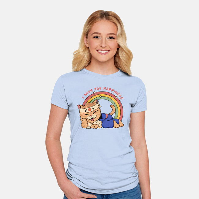 Happy Meowster-Womens-Fitted-Tee-vp021