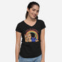 Happy Meowster-Womens-V-Neck-Tee-vp021