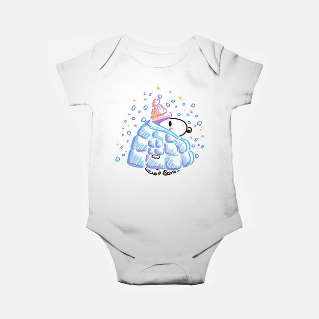 Winter Dog-Baby-Basic-Onesie-nickzzarto