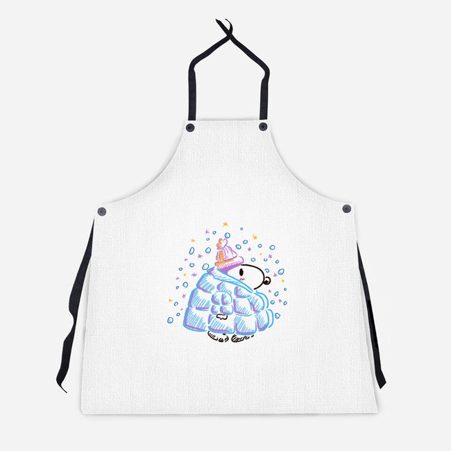 Winter Dog-Unisex-Kitchen-Apron-nickzzarto