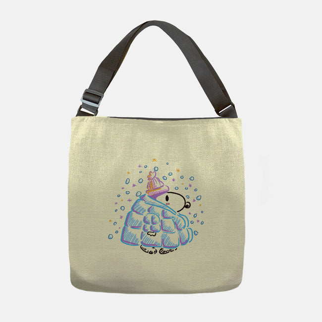 Winter Dog-None-Adjustable Tote-Bag-nickzzarto
