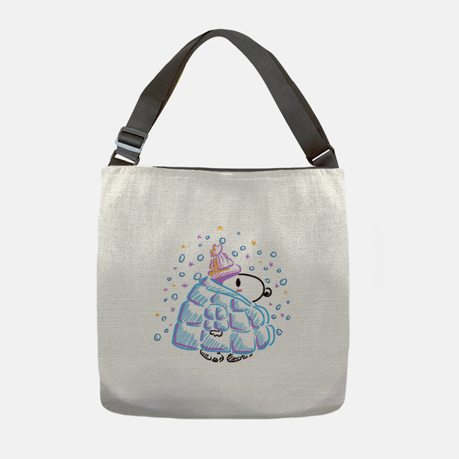 Winter Dog-None-Adjustable Tote-Bag-nickzzarto