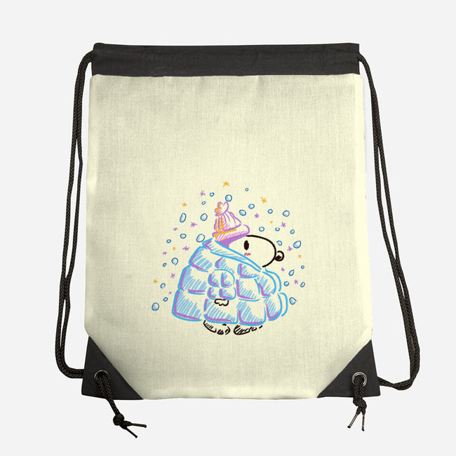 Winter Dog-None-Drawstring-Bag-nickzzarto