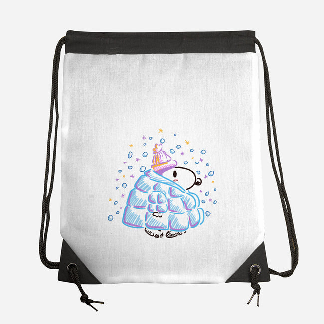Winter Dog-None-Drawstring-Bag-nickzzarto