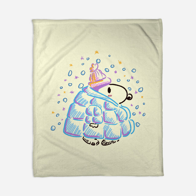 Winter Dog-None-Fleece-Blanket-nickzzarto