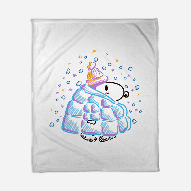 Winter Dog-None-Fleece-Blanket-nickzzarto