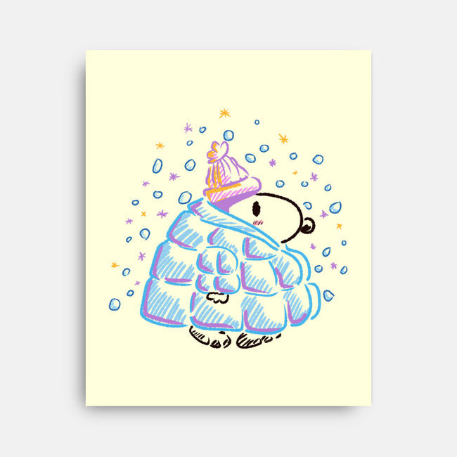 Winter Dog-None-Stretched-Canvas-nickzzarto