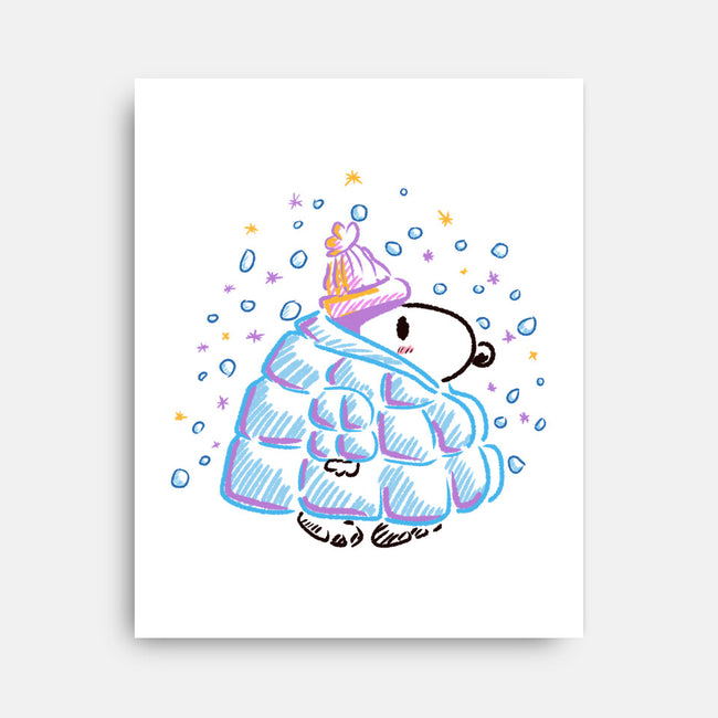 Winter Dog-None-Stretched-Canvas-nickzzarto