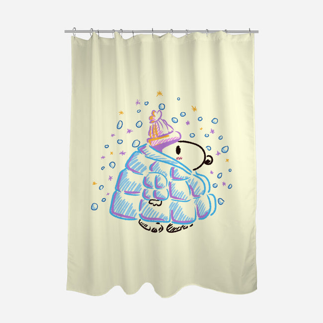 Winter Dog-None-Polyester-Shower Curtain-nickzzarto