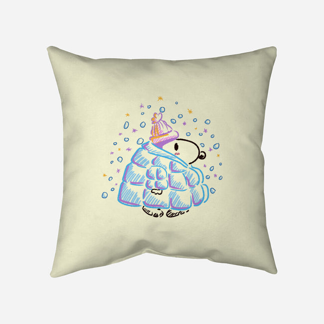 Winter Dog-None-Removable Cover w Insert-Throw Pillow-nickzzarto