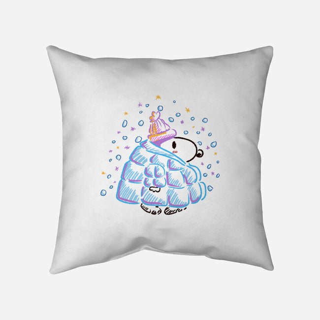 Winter Dog-None-Removable Cover w Insert-Throw Pillow-nickzzarto