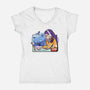 K-pop Mix-Womens-V-Neck-Tee-Vanadium