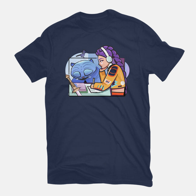 K-pop Mix-Womens-Fitted-Tee-Vanadium