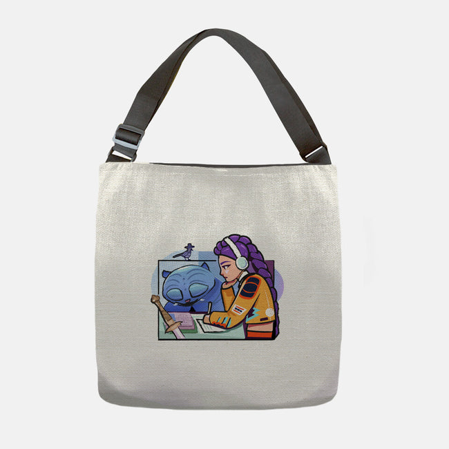 K-pop Mix-None-Adjustable Tote-Bag-Vanadium