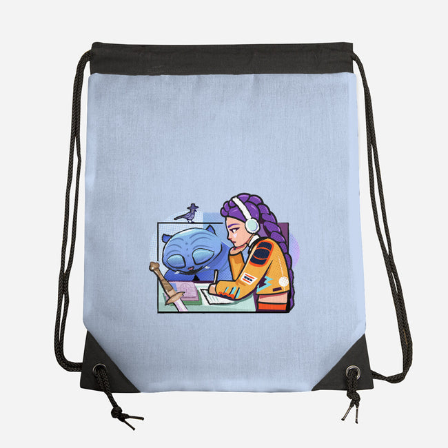 K-pop Mix-None-Drawstring-Bag-Vanadium