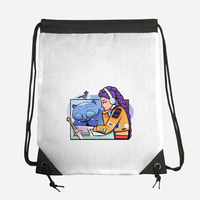 K-pop Mix-None-Drawstring-Bag-Vanadium