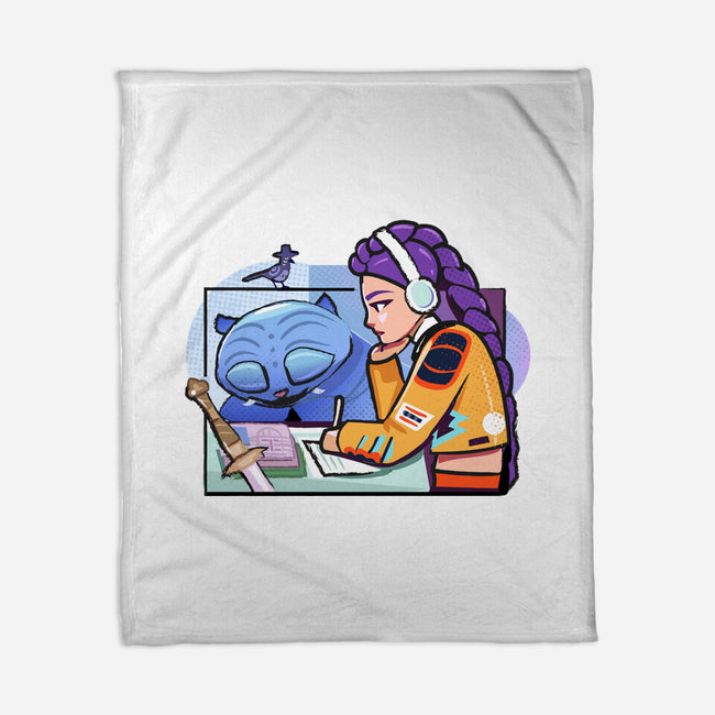K-pop Mix-None-Fleece-Blanket-Vanadium