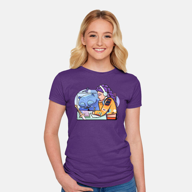 K-pop Mix-Womens-Fitted-Tee-Vanadium