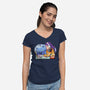 K-pop Mix-Womens-V-Neck-Tee-Vanadium