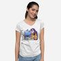 K-pop Mix-Womens-V-Neck-Tee-Vanadium