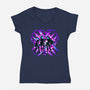 Three Hunters-Womens-V-Neck-Tee-rmatix