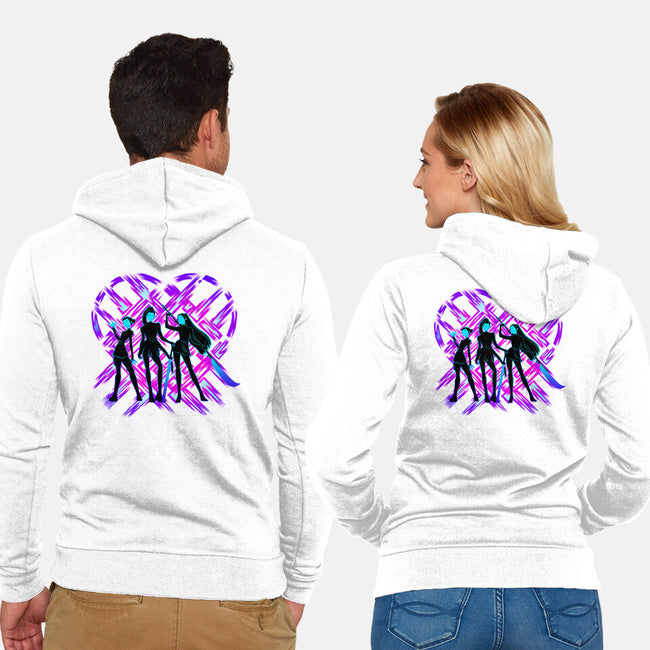 Three Hunters-Unisex-Zip-Up-Sweatshirt-rmatix