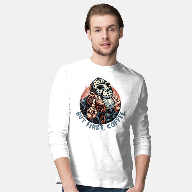 Camp Coffee-Mens-Long Sleeved-Tee-glitchygorilla