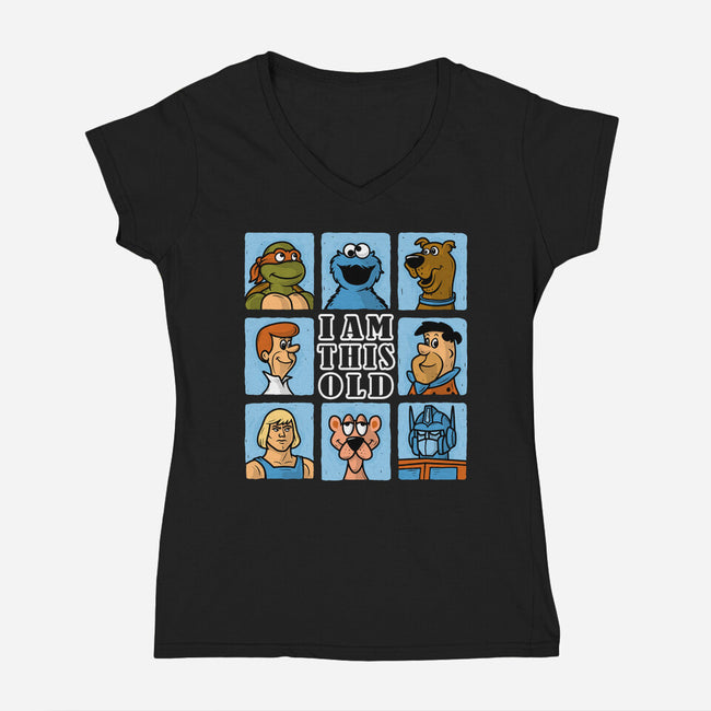 I Am This Old Gen-X-Womens-V-Neck-Tee-erion_designs