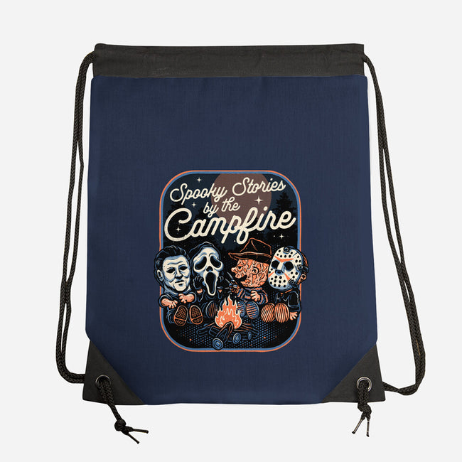 Spooky Campfire-None-Drawstring-Bag-glitchygorilla