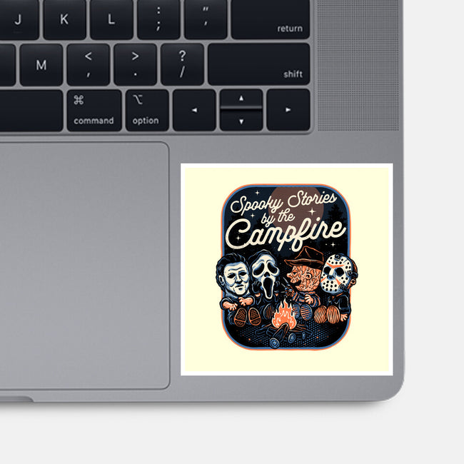 Spooky Campfire-None-Glossy-Sticker-glitchygorilla