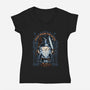 Just Speak Friend-Womens-V-Neck-Tee-glitchygorilla