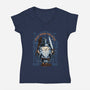 Just Speak Friend-Womens-V-Neck-Tee-glitchygorilla