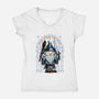 Just Speak Friend-Womens-V-Neck-Tee-glitchygorilla