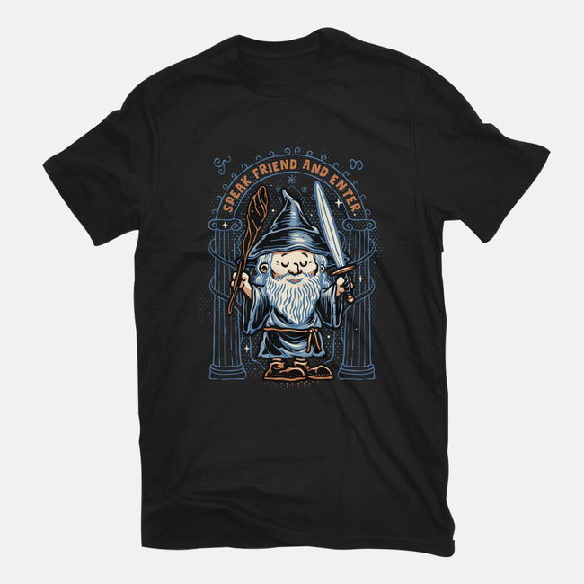 Just Speak Friend-Mens-Basic-Tee-glitchygorilla
