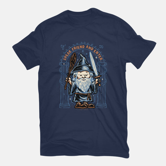 Just Speak Friend-Mens-Basic-Tee-glitchygorilla