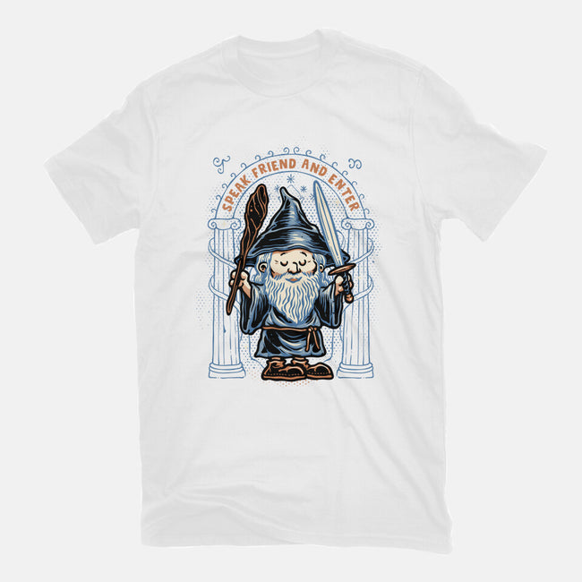 Just Speak Friend-Mens-Basic-Tee-glitchygorilla