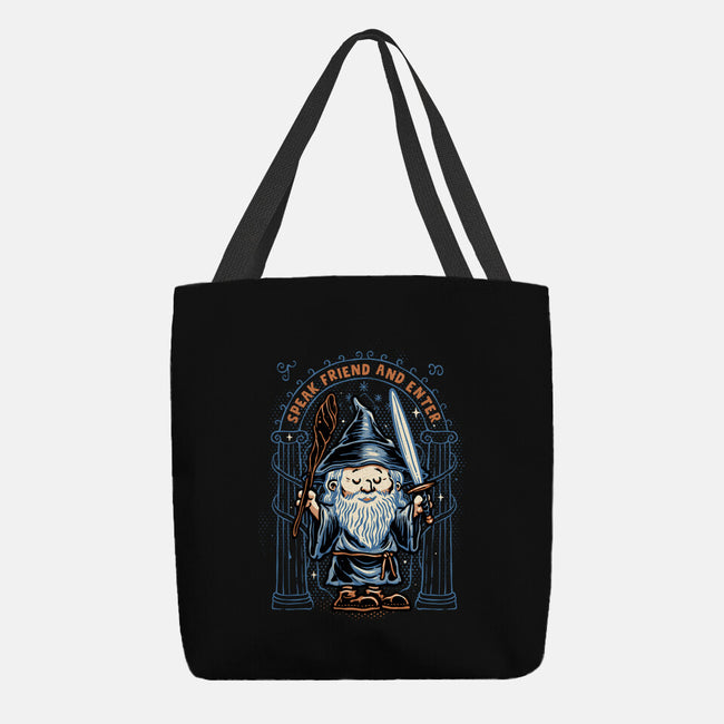 Just Speak Friend-None-Basic Tote-Bag-glitchygorilla