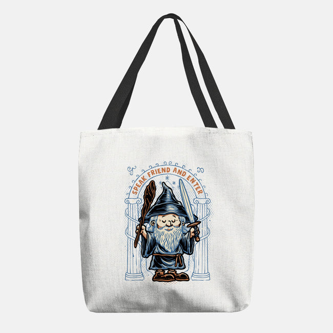 Just Speak Friend-None-Basic Tote-Bag-glitchygorilla